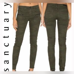Sanctuary Ace Utility Jeans | Green Heritage Camo | Size 26 | NWOT